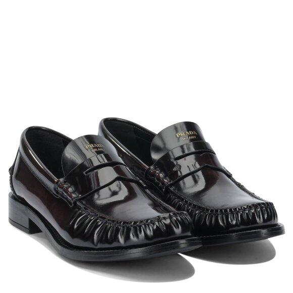 Prada Brushed Leather Loafers IT 40 Women - Picture 2 of 5